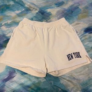 Brandy white sweat shorts